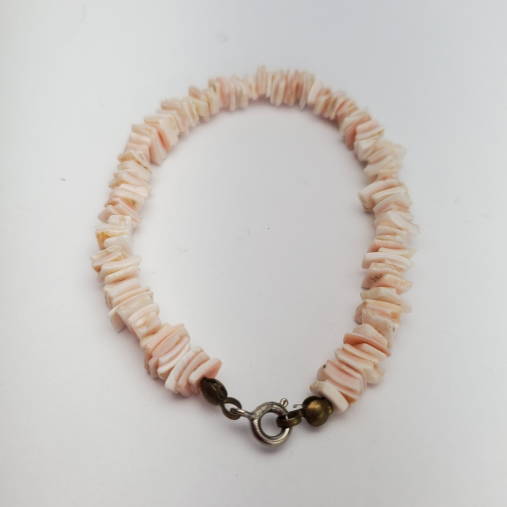 Tropical set Coral Shell necklace and bracelet - Picture 5 of 6